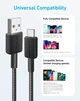 Кабель Anker 322 USB-A to USB-C - 0.9m Nylon чорний (6926987) - изображение 4