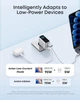 Сітчастий зарядний пристрій Anker GaN Charger 100W, 2xUSB-C PD & 1xUSB-A w Display and Cable сріблястий (7232957) - зображення 6