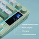 Игровая мембранная клавиатура Womier DK75 / Три режима подключения / OLED Screen / Green - изображение 3