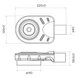 Низький гідрозатвор для душового трапу Daweier Shower Drain Base DL-06 (50/40mm) - изображение 5