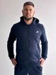 Мужской теплый спортивный костюм на флисе синий 48 - изображение 6
