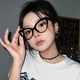 Круглі іміджеві окуляри котяче око жіночі Honey Fashion Accessories чорні (20к018) - изображение 2