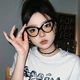 Круглі іміджеві окуляри котяче око жіночі Honey Fashion Accessories чорні (20к018) - изображение 3