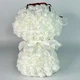 Подарок мальтийская болонка из фоамирана 25×15 см ручной работы, собачка из 3D роз в подарочной коробке с бантом, KRDG-22-White/Red - изображение 11