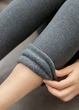 Женские тёплые трикотажные серые леггинсы в японском стиле 330г. One size - изображение 5