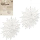 Набір підвісних паперових новорічних прикрас “Сніжинка”, 2 шт | Paper Hanging Decorations Snowflake - зображення 1