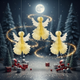 Набір підвісних паперових новорічних прикрас “Янгол”, 3 шт | Paper Hanging Decorations Angels - зображення 1