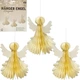 Набір підвісних паперових новорічних прикрас “Янгол”, 3 шт | Paper Hanging Decorations Angels - зображення 2