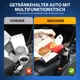 Автомобильный столик поднос для еды с двойным подстаканником поворотный 360 градусов с противоскользящей подушкой Черный для комфортных путешествий и перекуса в дороге с усиленным опорным стержнем и телескопическим креплением от 25 до 375 см - изображение 4