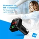 FM-трансмиттер для авто NK FM2102 Bluetooth V5.0 Hands-Free микрофон два USB QC 2.1A 12/24V - Уценка - изображение 7
