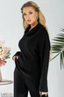 Жіноча трикотажна туніка з коміром хомутом LadyLike 40 Чорний (ll2187071190347) - изображение 3