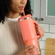Термокружка с трубочкой Contigo Tumbler Streeterville 1182 мл Кораловый (2204454) - изображение 4