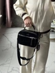 Черная сумочка из вставкой натуральной замши M1160-1# - изображение 8