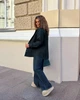 Жіноча сорочка з мікро-вельвету смарагдовий 48-50 - изображение 2