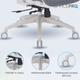 Офисное кресло OfficePro Skyline White/Dark Gray (OC680-W-DG-DG) - изображение 16