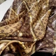 Коричневый платок с узором LV, платок из шелка армани на голову, шею, сумку 90х90 см - изображение 7