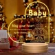 3D Нічник "To My Baby" на дерев’яній основі — Декоративний акриловий світильник з м'яким LED-світлом - зображення 1