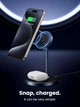 Зарядна станція магнітна UGREEN MagFlow 2-in-1 для iPhone та AirPods — Швидка бездротова зарядка 2-в-1 з USB-C кабелем - зображення 6