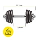 Гантели металлические Cornix 2 x 10 кг наборные, в кейсе XR-0441 Black - изображение 2