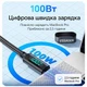 Кабель 2 метра Essager PD 100W 5A Type-C to Type-C с дисплеем провод для быстрой зарядки и передачи данных - изображение 2