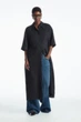 Сукня жіноча COS oversized short-sleeved linen midi dress 1221657001 34 Синій - изображение 3