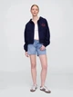 Толстовка на блискавці утеплена на флісі з капюшоном жіноча Gap 294079159 2XL Синя (1159853899) - зображення 3