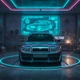 Накладка на бампер Skoda Octavia 1996 - 2010 юбка губа канарды черного цвета стеклопластик под покраску. - изображение 5