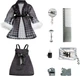 Кукла Rainbow High Body High Girl Night Chanel Onyx - Рейнбоу Хай Девчонка Ночь Шанель Оникс в серых тонах (597872) - игровой набор MGA Entertainment - изображение 5