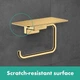 Тримач туалетного паперу з полицею HANSGROHE AddStoris, Polished Gold Optic (41772990) - изображение 2