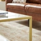 Журнальний склянний столик Songmics Glamour золото 55 x 100 x 45 см - зображення 6
