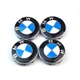 Заглушки в диски BMW 56 mm, комплект колпачков в диски БМВ сине-белые 4 шт - изображение 1