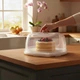 Тортівниця кругла з кришкою 33×12 см, харчовий пластик, Білий (053-WHITE) - зображення 2