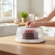 Тортівниця кругла з кришкою 33×12 см, харчовий пластик, Білий (053-WHITE) - зображення 3