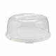 Тортівниця кругла з кришкою 33×12 см, харчовий пластик, Білий (053-WHITE) - зображення 6
