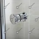 Душевая дверь в нишу Shower Saturn 120x190 см, прозрачное закаленное стекло 6 мм, алюминиевый профиль, матовый хром - изображение 4