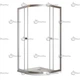 Душова кабіна Shower Saturn 90x90х190 см напівкругла без піддону розсувна прозоре скло 6 мм - зображення 3