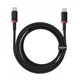 Кабель Baseus Dura Series Fast Charging Type-C to Type-C 100W (2m) Black/Red - зображення 2