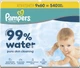 Упаковка детских влажных салфеток Pampers 99% Water 60 шт х 9 пачек (540 шт) (8006530116459) - изображение 2