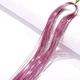 Тонкие розовые голографические пряди pink 120 см для волос канекалона блестящие декоративные нити голографик для прически - изображение 1