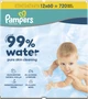 Упаковка детских влажных салфеток Pampers 99% Water 60 шт х 12 пачек (720 шт) (8006530116152) - изображение 2