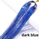 Тонкие темно-синие голографические пряди dark blue 120 см для волос канекалона блестящие декоративные нити голографик для прически - изображение 1
