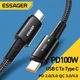 Кабель 1м Essager Type-C - Type-C PD 100W 20V 5A швидка зарядка для ноутбуків MacBook смартфонів PD3.0 QC4.0 - зображення 1