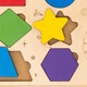 Деревянная рамка-вкладыш Монтессори для малышей GoodPlay Фигурный мир 3+ 27х19 см 9 вкладышей PS-4-001 - изображение 4