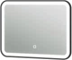 Зеркало Juventa Faro 80/60 прямоугольное в черной раме с LED-подсветкой и сенсором (FrM-80 черное) - изображение 1