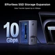 Док-станция 10 in 1 UGREEN CM923 M.2 NVMe SSD HDMI 4K@60Hz, USB-C/A 10Gbps, PD 100W, SD/TF для MacBook, Mac mini M4, ноутбуков Windows, iPad Pro Grey (55735) - изображение 7