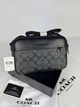 Сумка через плечо Coach коач черного цвета Crossbody Signature Leather Black - изображение 1
