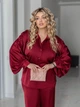 Костюм двійка, з дабл Армані , та рукавами ліхтариками , святковий мод BLOK - 099, марсала, 50–52 - изображение 3
