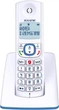 Беспроводной телефон Alcatel F530 solo бело-синий DECT большой с подсветкой экран журнал вызовов на 20 номеров Hands-free - Уценка - изображение 1