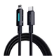 Кабель Baseus Текстильна обплетення Швидка зарядка USB-C Lightning 20W 1м Чорний - зображення 1