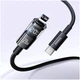 Кабель Baseus текстильна оплетка 20W для iPhone та Type-C чорний 2м - зображення 4